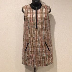 Theory Tweed Leather Silk Dress 4